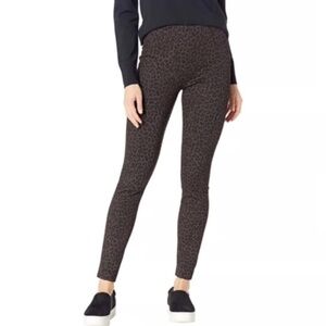 Liverpool Plus Sz 16W Leopard Print Leggings Pants Brown Pull On Stretch